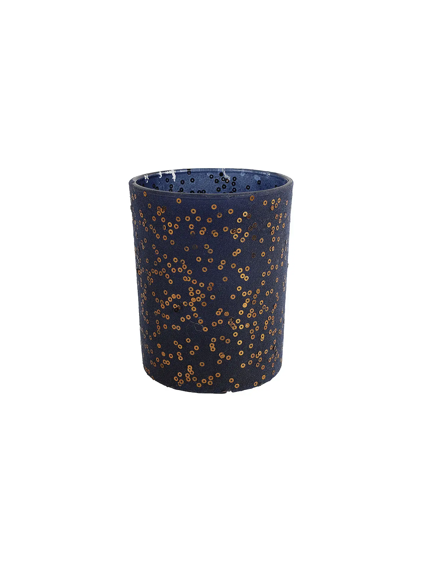 COUNTRYFIELD | Teelichthalter Noa XL 12,5cm Blau/Kupfer | 
